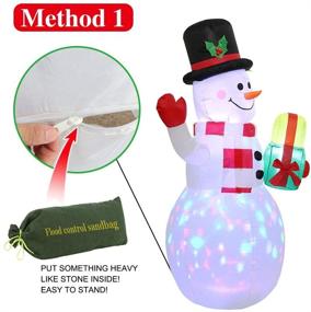 img 2 attached to 🎄 OurWarm 5ft Upgraded Snowman Inflatable: Perfect Christmas Yard Decor with Rotating LED Lights