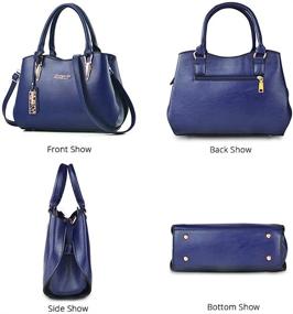 img 1 attached to 👜 Designer Shoulder Handbags - Multiple Internal Compartments for Women's Satchels, with Matching Wallets