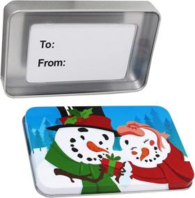 img 1 attached to 🎁 Christmas Gift Card Tin Holders: Set of 6 Boxes for Holiday Décor & Xmas Party Favor