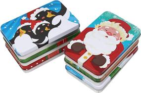 img 2 attached to 🎁 Christmas Gift Card Tin Holders: Set of 6 Boxes for Holiday Décor & Xmas Party Favor