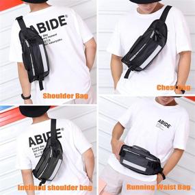 img 3 attached to 🎒 Fancy Fanny Packs: Stylish Waist Bag for Running, Hiking, Workout - Unisex Sport Phone Belt Bag for Men, Women, Girls, Boys - Tactical Shoulder Bag for Festivals, Gifts, Students