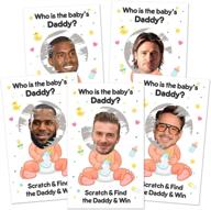 👶 40 adorable baby shower games - scratch off lottery raffle cards baby shower game - hilarious baby shower games - who's the baby's daddy? - set of 40 cards logo