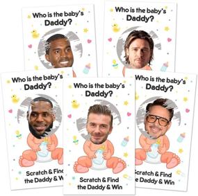 img 4 attached to 👶 40 Adorable Baby Shower Games - Scratch Off Lottery Raffle Cards Baby Shower Game - Hilarious Baby Shower Games - Who's the Baby's Daddy? - Set of 40 Cards
