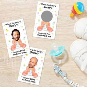 img 1 attached to 👶 40 Adorable Baby Shower Games - Scratch Off Lottery Raffle Cards Baby Shower Game - Hilarious Baby Shower Games - Who's the Baby's Daddy? - Set of 40 Cards