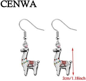 img 3 attached to 🦙 CENWA Llama Lover Jewelry: Adorable Tiny Llama Earrings and Kawaii Alpaca Gift