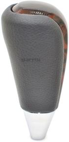 img 2 attached to SHIFTIN Leather And Wood Gear Shift Knob For Toyota Land Cruiser 4Runner Sequoia Tundra And Lexus (Gray Leather/Dark Brown)