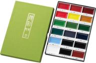 🎨 kuretake gansai tambi watercolor set - 18 colors, handcrafted, premium pigment inks for artists and crafters, ap-certified, blendable, excellent visibility on dark papers, made in japan logo