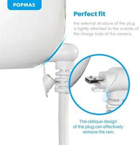 img 2 attached to 🔌 POPMAS 10-футовый кабель короткой зарядки для Arlo Pro/Arlo Pro 2 - погодостойкий белый шнур с белым штекером.