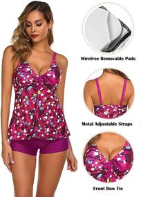 img 2 attached to Logeri Tankini Swimsuits Bathing Swimwear Women's Clothing and Swimsuits & Cover Ups