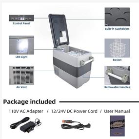 img 1 attached to 🚗 Setpower AJ50 Portable Freezer Fridge for Car, 12V Refrigerator for Camping, 0℉-50℉, DC 12/24V, AC 110-240V (53 Quart)