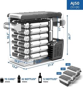 img 3 attached to 🚗 Setpower AJ50 Portable Freezer Fridge for Car, 12V Refrigerator for Camping, 0℉-50℉, DC 12/24V, AC 110-240V (53 Quart)