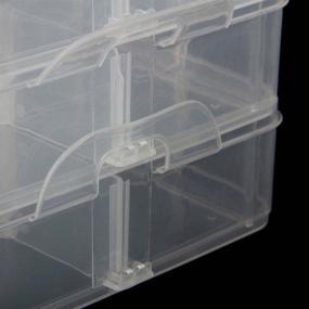 img 1 attached to 💎 ULTNICE Mini Transparent Jewellery Storage Box with Removable Dividers - 3 Layer, 18 Compartments