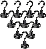 🧲 black magnetic refrigerator hooks - essential accessories for enhanced organization logo