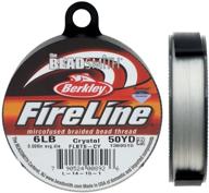 beadsmith fireline braided bead thread 🧵 6-pound crystal: 50 yards, high quality and durable logo