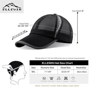 img 1 attached to ELLEWIN Unisex Breathable Full Mesh Baseball Cap: Quick Dry 🧢 Running Hat, Lightweight Cooling Water Sports Hat - Ultimate Performance Gear