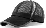 ellewin unisex breathable full mesh baseball cap: quick dry 🧢 running hat, lightweight cooling water sports hat - ultimate performance gear logo