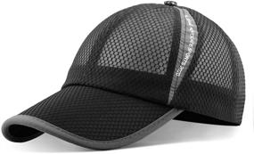 img 4 attached to ELLEWIN Unisex Breathable Full Mesh Baseball Cap: Quick Dry 🧢 Running Hat, Lightweight Cooling Water Sports Hat - Ultimate Performance Gear