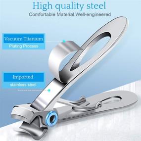img 1 attached to 💅 Pretty Diva Wide Jaw Opening Oversized Nail Clippers - Best Stainless Steel Heavy Duty Toenail Clippers for Thick Nails - Extra Large Toenail Clippers for Men, Seniors & the Elderly