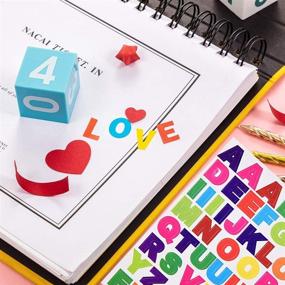 img 3 attached to 🌈 Vibrant 60-Sheet Alphabet Stickers Set: Colorful Self-Adhesive Cardstock Stickers - A to Z letter Stickers (2880pcs)