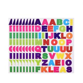 img 4 attached to 🌈 Vibrant 60-Sheet Alphabet Stickers Set: Colorful Self-Adhesive Cardstock Stickers - A to Z letter Stickers (2880pcs)