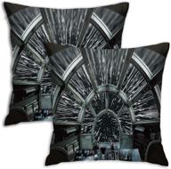 🌟 2-pack polyester throw pillow case cushion cover star wars sofa home decorative 18x18 inch / 45x45cm logo