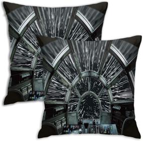 img 4 attached to 🌟 2-Pack Polyester Throw Pillow Case Cushion Cover Star Wars Sofa Home Decorative 18x18 inch / 45x45cm