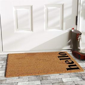 img 2 attached to 👋 Calloway Mills Natural/Black Vertical Hello Doormat - 17"x29" Outdoor Entrance Mat
