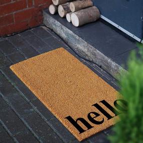img 3 attached to 👋 Calloway Mills Natural/Black Vertical Hello Doormat - 17"x29" Outdoor Entrance Mat