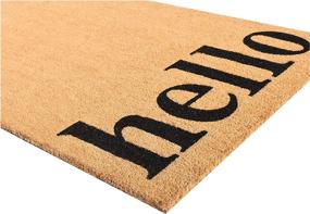img 1 attached to 👋 Calloway Mills Natural/Black Vertical Hello Doormat - 17"x29" Outdoor Entrance Mat