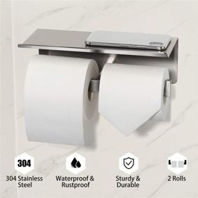img 3 attached to 🚽 Sleek Stainless Steel Toilet Paper Holder for Modern Bathrooms - 30311WH