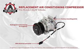 img 1 attached to 🚗 High-Quality Replacement AC Compressor for Honda Civic 2006-2011 1.8L - Exact Replacements for OEM Part Numbers