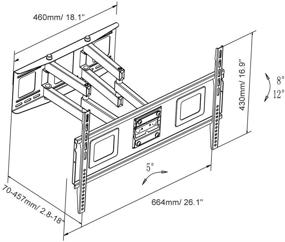 img 1 attached to 📺 FLEXIMOUNTS CR1 Curved Panel TV Wall Mount Bracket for 32-65 Inch UHD OLED 4k Samsung LG Vizio TVs - Secure and Stylish Mounting Solution