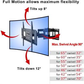 img 3 attached to 📺 FLEXIMOUNTS CR1 Curved Panel TV Wall Mount Bracket for 32-65 Inch UHD OLED 4k Samsung LG Vizio TVs - Secure and Stylish Mounting Solution