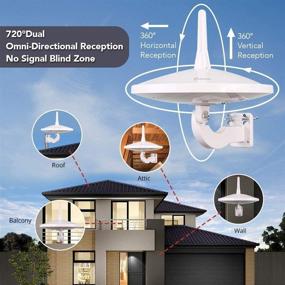 img 3 attached to 📡 ANTOP 720° HDTV Antenna: Dual Omnidirectional Outdoor UFO TV Antenna for Clear 65-Mile Reception, Smartpass Amplifier & 4G LTE Filter - Indoor/Outdoor/RV/Attic Compatible