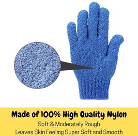 img 1 attached to 🧤 Sleek- Exfoliating Gloves, Pack of 4, Skin Exfoliator for Body, Shower Scrub Gloves, Exfoliating Body Scrub Gloves, Shower Accessories for Women, Exfoliation Mitt, Bath Gloves