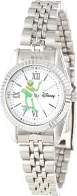 img 2 attached to 🐸 Женские серебряные часы Disney с изображением Кермита Лягушонка - W000587