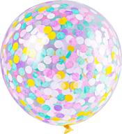 🎉 partywoo confetti balloon, pack of 20, 12 inch latex balloons for kids, helium balloons, clear & glitter balloons for wedding decorations, birthday party & baby shower логотип