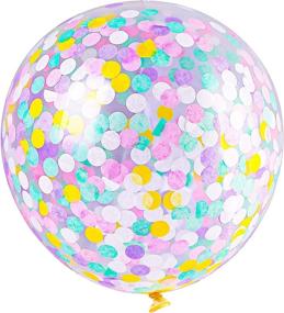 img 4 attached to 🎉 PartyWoo Confetti Balloon, Pack of 20, 12 inch Latex Balloons for Kids, Helium Balloons, Clear & Glitter Balloons for Wedding Decorations, Birthday Party & Baby Shower