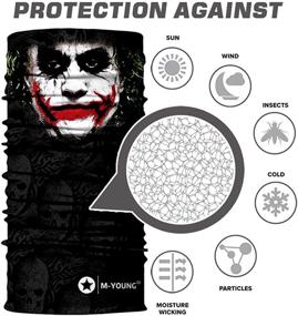 img 3 attached to 👻 Skull Face Mask Bandanas: Ultimate Protection for Dust, Sun, and Wind