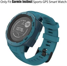 img 3 attached to Браслет MoKo для часов Garmin Instinct Sports GPS Smart Watch - мягкий силиконовый регулируемый ремешок (озерно-голубой), совместимый с Garmin Instinct/Instinct Tide/Instinct Tactical/Instinct Solar