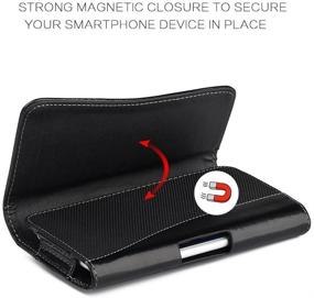 img 2 attached to AISCELL Black Belt Loop Wallet Pouch For Moto G Fast