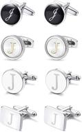 🔥 loyallook engraved alphabet cufflinks - men's accessories: cuffs, shirt studs, & tie clips логотип