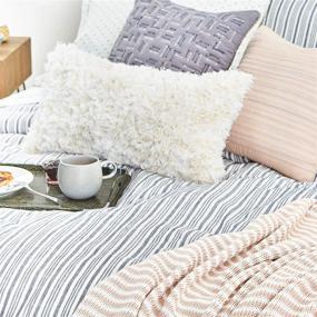 img 3 attached to 🌊 Navy/Ivory Full/Queen Comforter Set by Splendid Home: Introducing the Laguna Stripe Collection