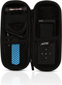 img 3 attached to 🎧 AGPTEK Carrying Case for Digital Voice Recorders, MP3 Players, USB Cable, Earphones - Bose QC20, Memory Cards, U Disk | EVA Zipper Hard Cover in Black