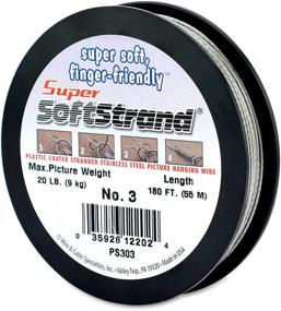 img 4 attached to 🖼️ Hanging Solutions Super Softstrand, Vinyl-Coated Stainless Steel Picture Hanging Wire, Size #3, 20 lb / 9 kg, 180 ft / 54 m, (PS303)