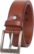 👔 genuine leather classic men's accessories in belts - bullko, 34-36 inch logo