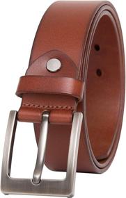 img 4 attached to 👔 Genuine Leather Classic Men's Accessories in Belts - Bullko, 34-36 Inch