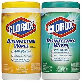 img 2 attached to 🍋 Fresh Scent/Citrus Blend Disinfecting Wipes, 7 x 8, 75/Canister, 2/Pack