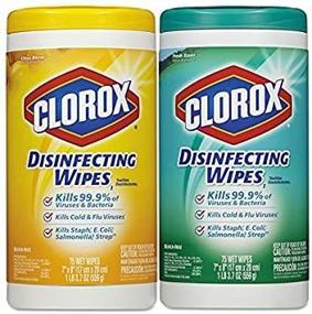 img 3 attached to 🍋 Fresh Scent/Citrus Blend Disinfecting Wipes, 7 x 8, 75/Canister, 2/Pack