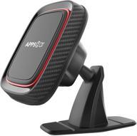 📲 enhanced magnetic phone car mount with 6 strong magnets - compatible with iphone 11, samsung, lg, all smartphones/mini tablets - 360°rotation stick car phone mount logo